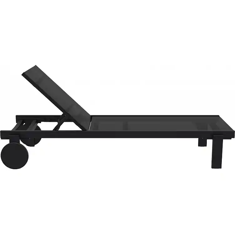CASABLANCA ΞΑΠΛΩΣΤΡΑ BLACK/BLACK ΑΛΟΥΜ-ΠΟΛ/ΝΙΟΥ 190X74X31εκ.