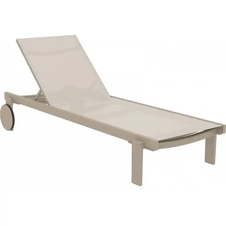 CASABLANCA ΞΑΠΛΩΣΤΡΑ TAUPE/TAUPE ΑΛΟΥΜ-ΠΟΛ/ΝΙΟΥ 190X74X31εκ.