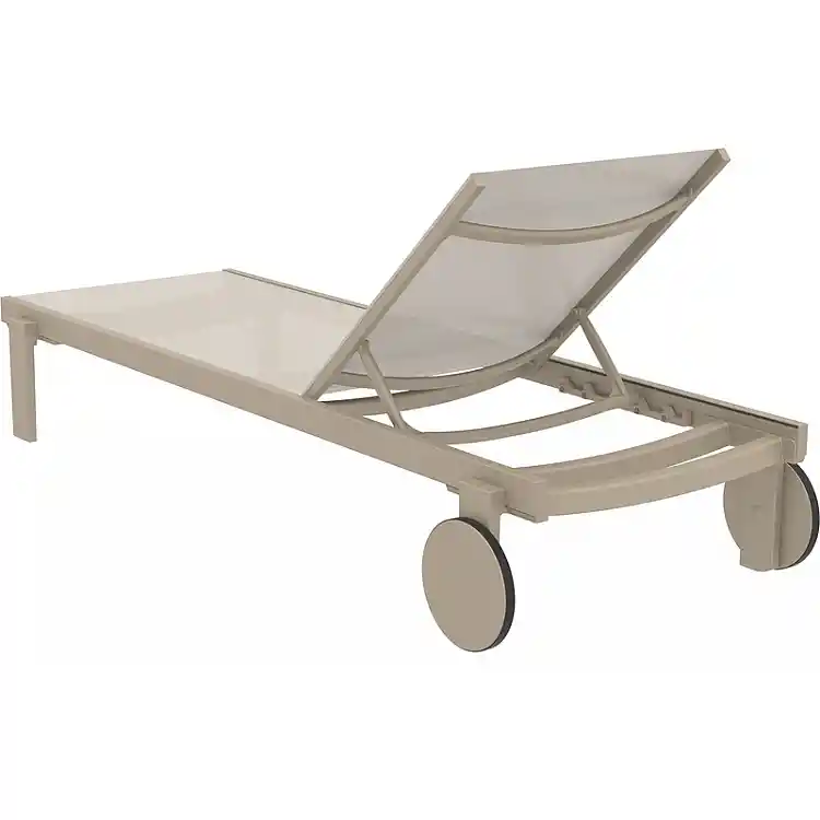 CASABLANCA ΞΑΠΛΩΣΤΡΑ TAUPE/TAUPE ΑΛΟΥΜ-ΠΟΛ/ΝΙΟΥ 190X74X31εκ.