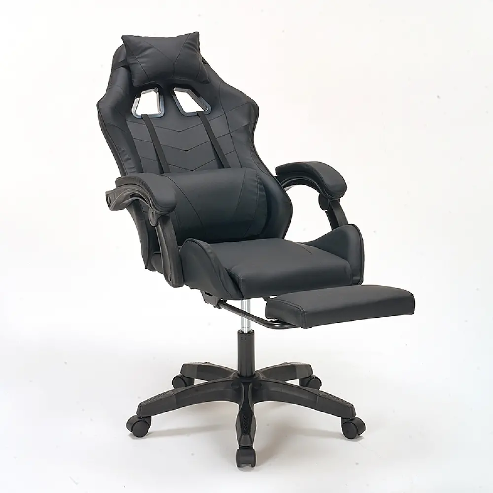 A9937 ΜΑΥΡΟ PVC ΠΟΛΥΘΡΟΝΑ GAMING/ΜΕ ΥΠΟΠΟΔΙΟ