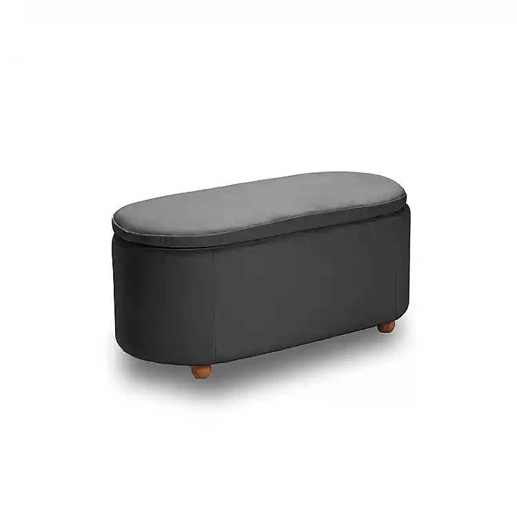 FOSTER ΣΚΑΜΠΟ VELVET GREY ΜΕ ΑΠΟΘ. ΧΩΡΟ 99Χ45X45εκ.