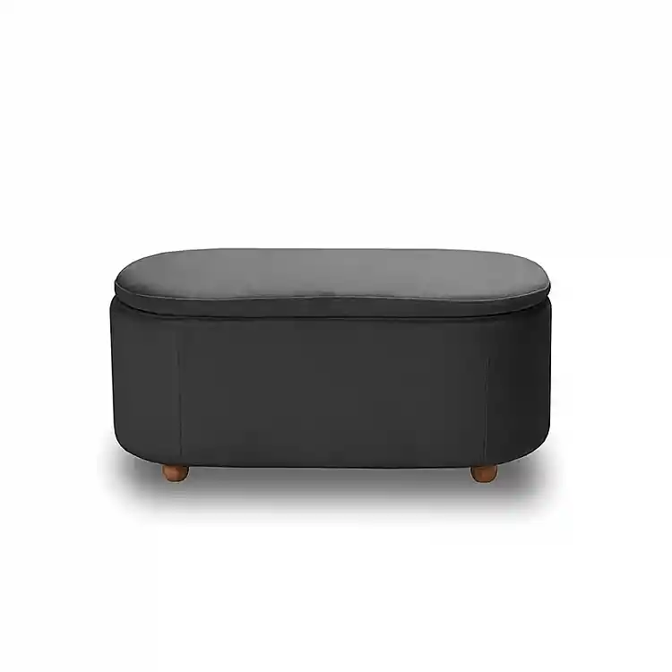 FOSTER ΣΚΑΜΠΟ VELVET GREY ΜΕ ΑΠΟΘ. ΧΩΡΟ 99Χ45X45εκ.