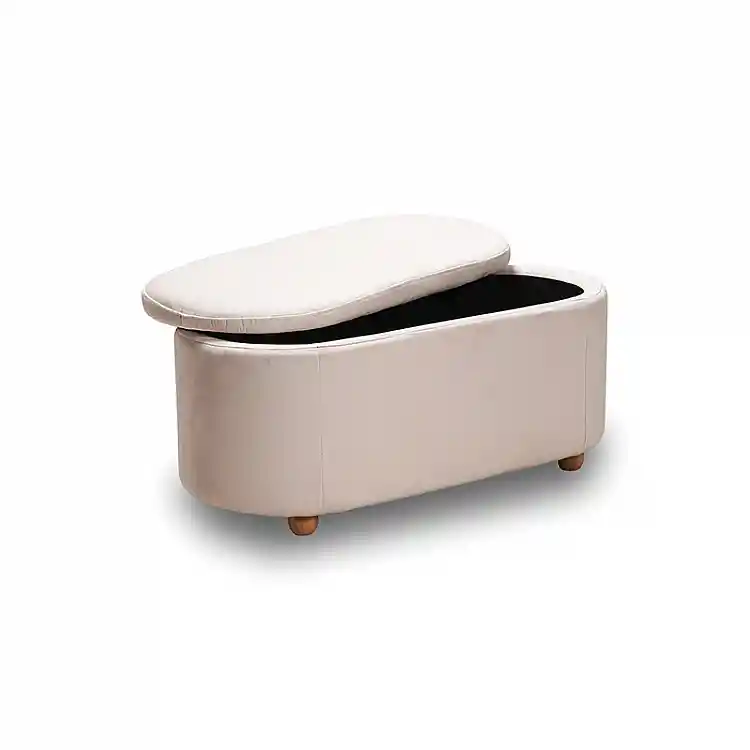 FOSTER ΣΚΑΜΠΟ VELVET BEIGE ΜΕ ΑΠΟΘ. ΧΩΡΟ 99Χ45X45εκ.