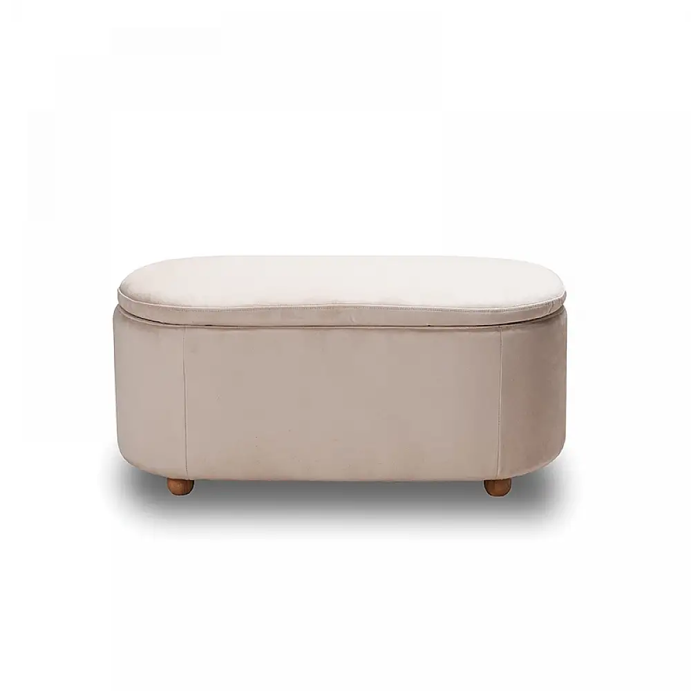 FOSTER ΣΚΑΜΠΟ VELVET BEIGE ΜΕ ΑΠΟΘ. ΧΩΡΟ 99Χ45X45εκ.