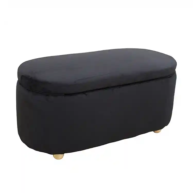 FOSTER ΣΚΑΜΠΟ VELVET BLACK ΜΕ ΑΠΟΘ. ΧΩΡΟ 99Χ45X45εκ.