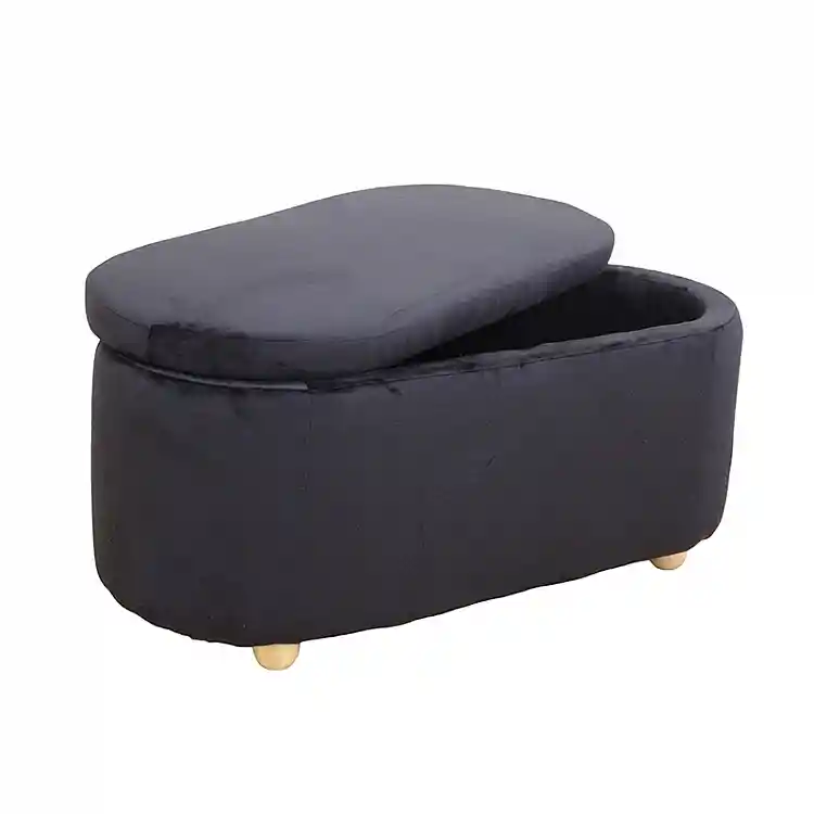 FOSTER ΣΚΑΜΠΟ VELVET BLACK ΜΕ ΑΠΟΘ. ΧΩΡΟ 99Χ45X45εκ.