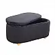 FOSTER ΣΚΑΜΠΟ VELVET BLACK ΜΕ ΑΠΟΘ. ΧΩΡΟ 99Χ45X45εκ.
