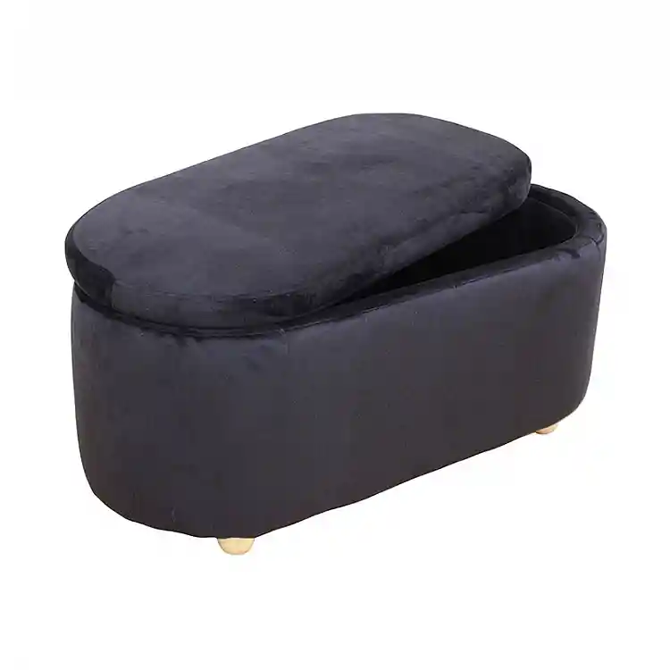 FOSTER ΣΚΑΜΠΟ VELVET BLACK ΜΕ ΑΠΟΘ. ΧΩΡΟ 99Χ45X45εκ.