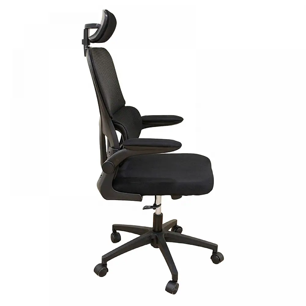 A9935 ΜΑΥΡΟ MESH ΚΑΡΕΚΛΑ ΓΡΑΦΕΙΟΥ 62Χ64Χ42-114/52-125εκ.