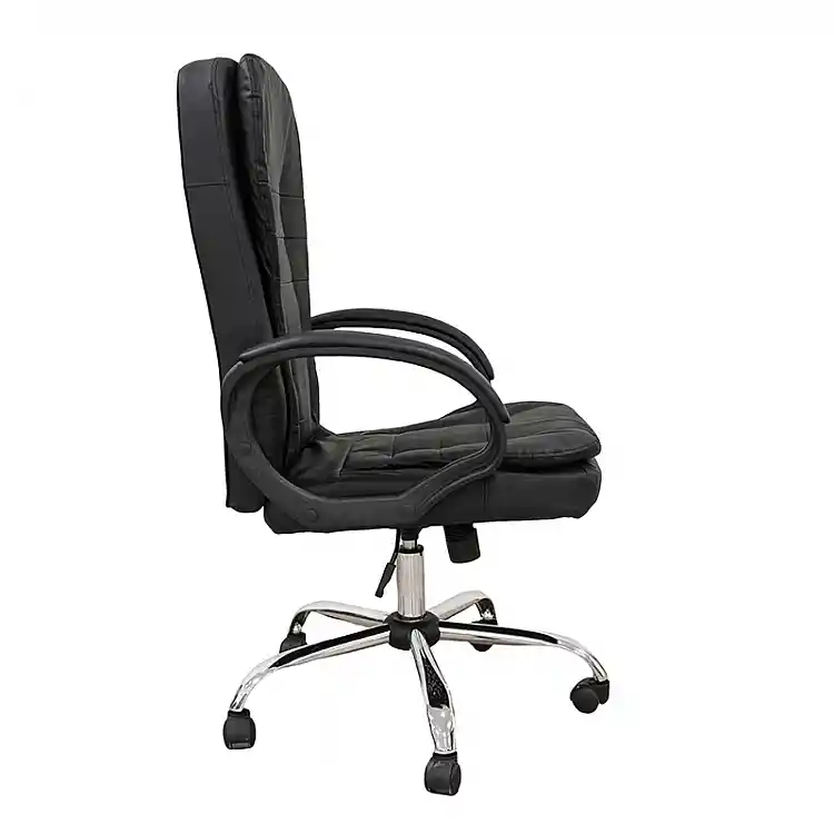 A9938 ΜΑΥΡΟ PVC ΠΟΛΥΘΡΟΝΑ ΓΡΑΦΕΙΟΥ 67Χ65Χ52-112/62-121εκ.
