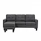 LIANA S DARK GREY ΥΦΑΣΜΑ ΓΩΝΙΑ 185Χ126X84εκ.