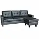LIANA S BLACK PVC ΓΩΝΙΑ 185Χ126X84εκ.