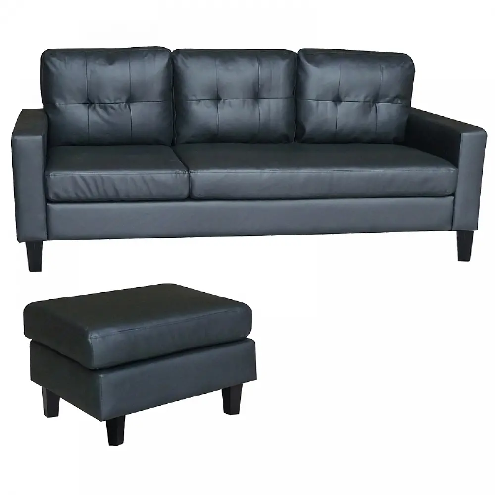 LIANA S BLACK PVC ΓΩΝΙΑ 185Χ126X84εκ.