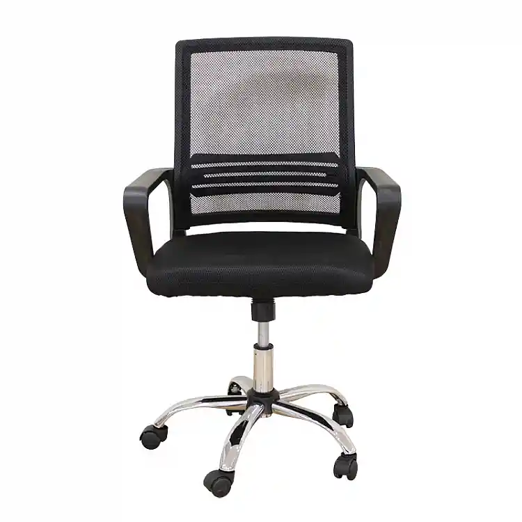 A1600 ΧΡΩΜΙΟ/ΜΑΥΡΟ MESH ΠΟΛΥΘΡΟΝΑ ΓΡΑΦΕΙΟΥ 61X52.5X43-93/51-102εκ.