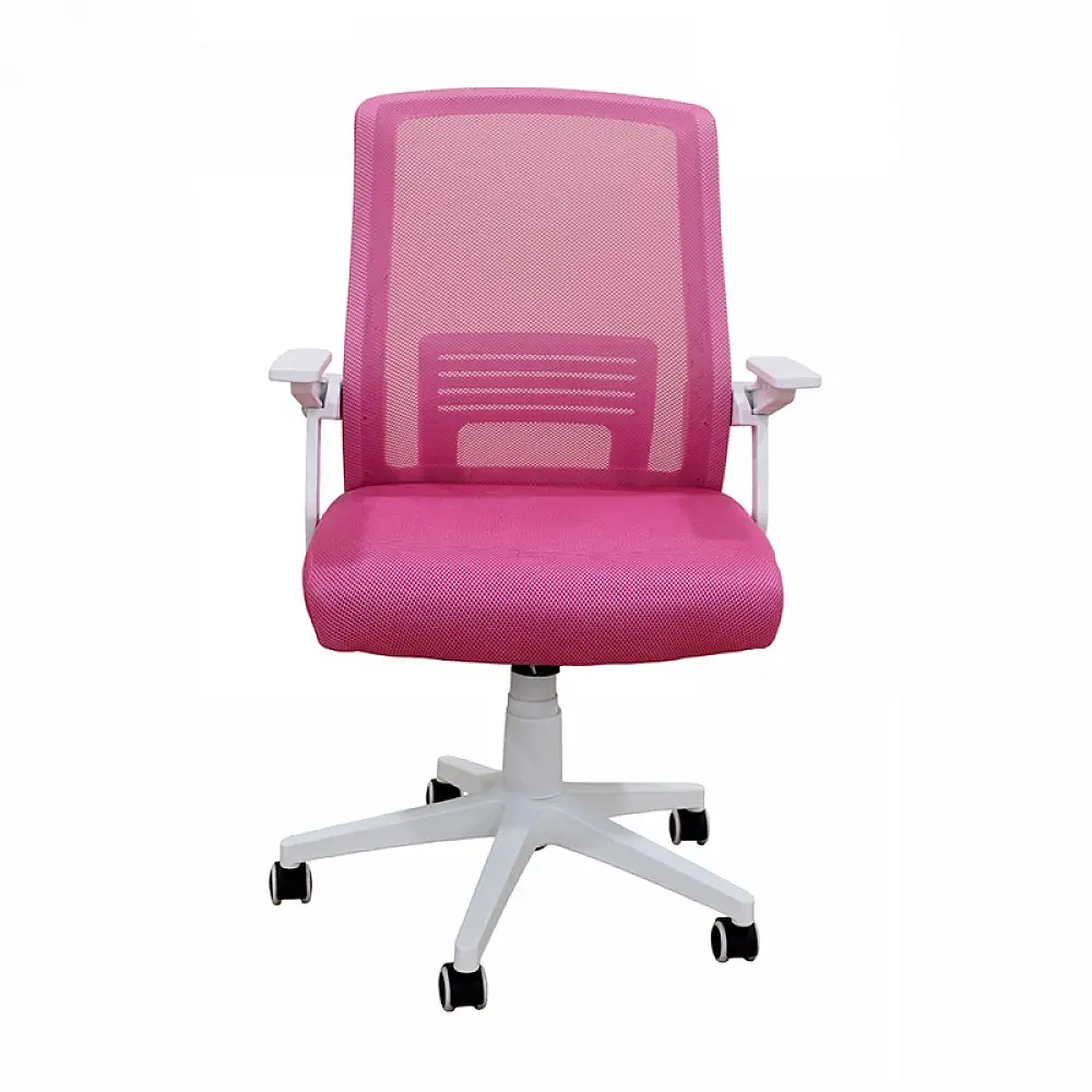 A1180W ΛΕΥΚΟ/ΡΟΖ MESH ΠΟΛ/ΝΑ ΓΡΑΦΕΙΟΥ 59Χ57Χ44-90/52-97εκ.