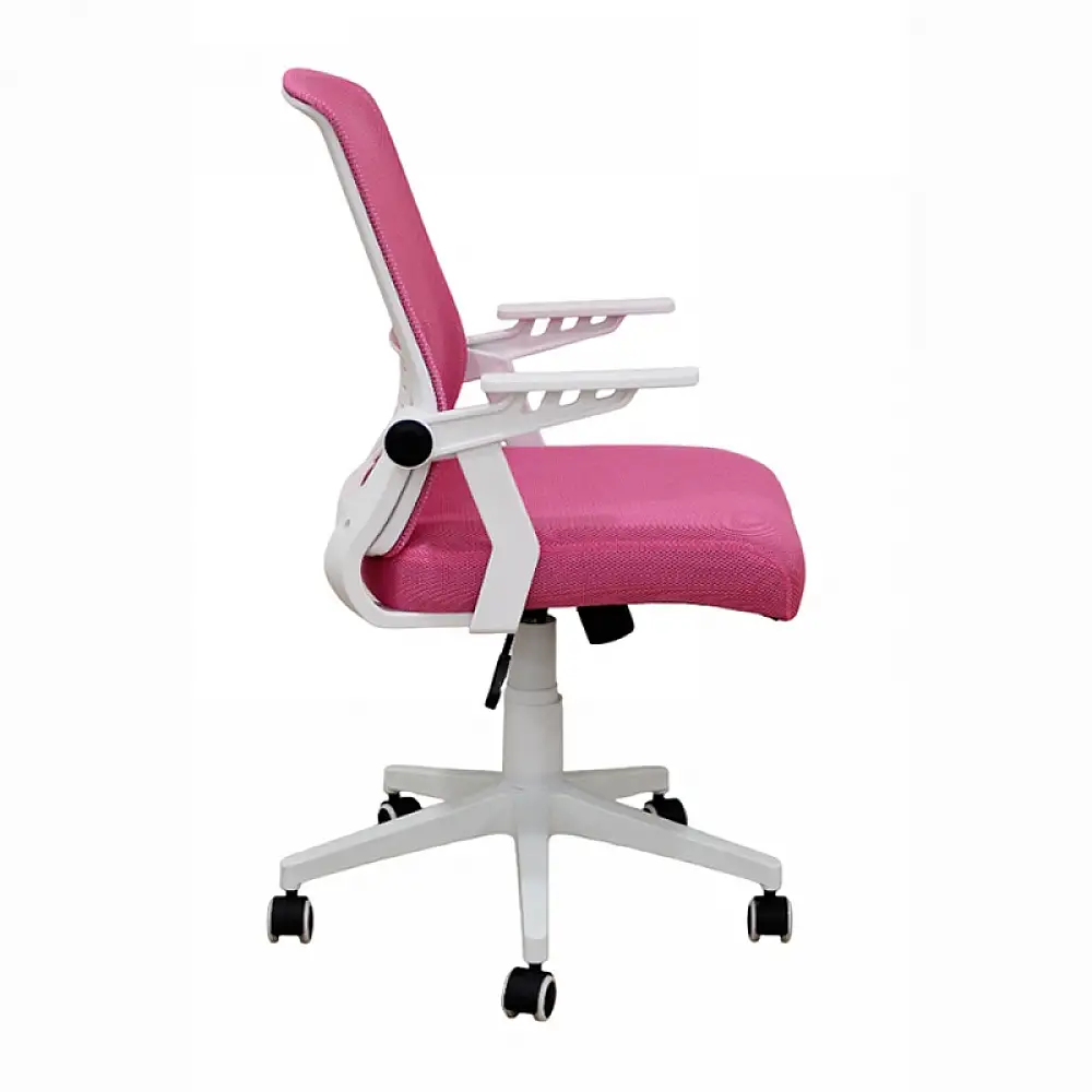 A1180W ΛΕΥΚΟ/ΡΟΖ MESH ΠΟΛ/ΝΑ ΓΡΑΦΕΙΟΥ 59Χ57Χ44-90/52-97εκ.