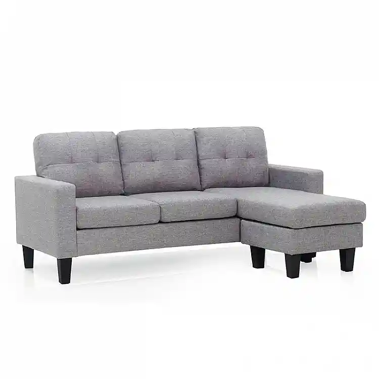 LIANA S GREY ΥΦΑΣΜΑ ΚΑΝΑΠΕΣ ΓΩΝΙΑ 185Χ126X84εκ.