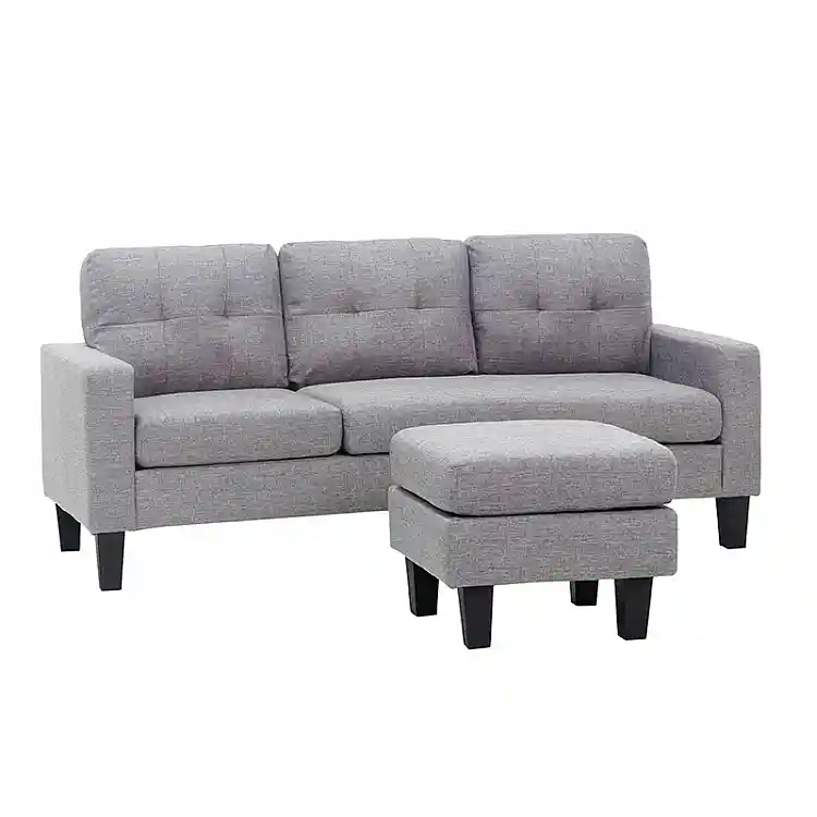 LIANA S GREY ΥΦΑΣΜΑ ΚΑΝΑΠΕΣ ΓΩΝΙΑ 185Χ126X84εκ.