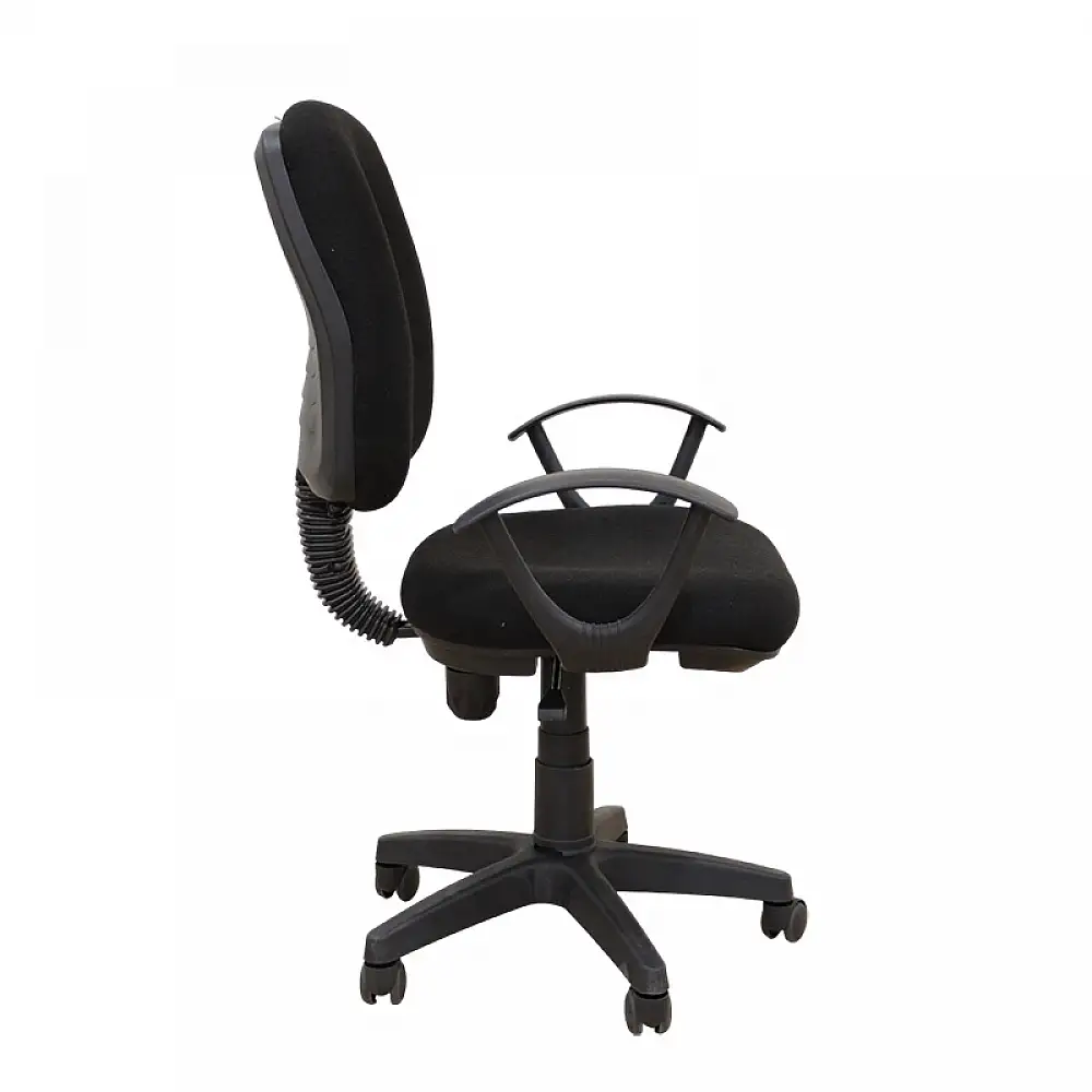 BS750 ΜΑΥΡΟ ΥΦΑΣΜΑ ΠΟΛΥΘΡΟΝΑ ΓΡΑΦΕΙΟΥ 64X56X41-90/51-98εκ.