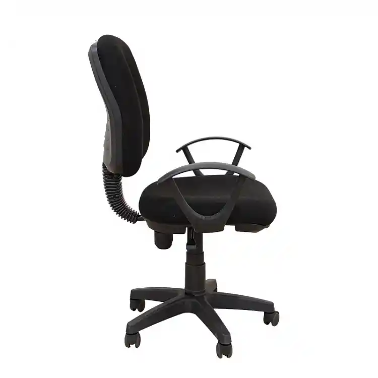 BS750 ΜΑΥΡΟ ΥΦΑΣΜΑ ΠΟΛΥΘΡΟΝΑ ΓΡΑΦΕΙΟΥ 64X56X41-90/51-98εκ.