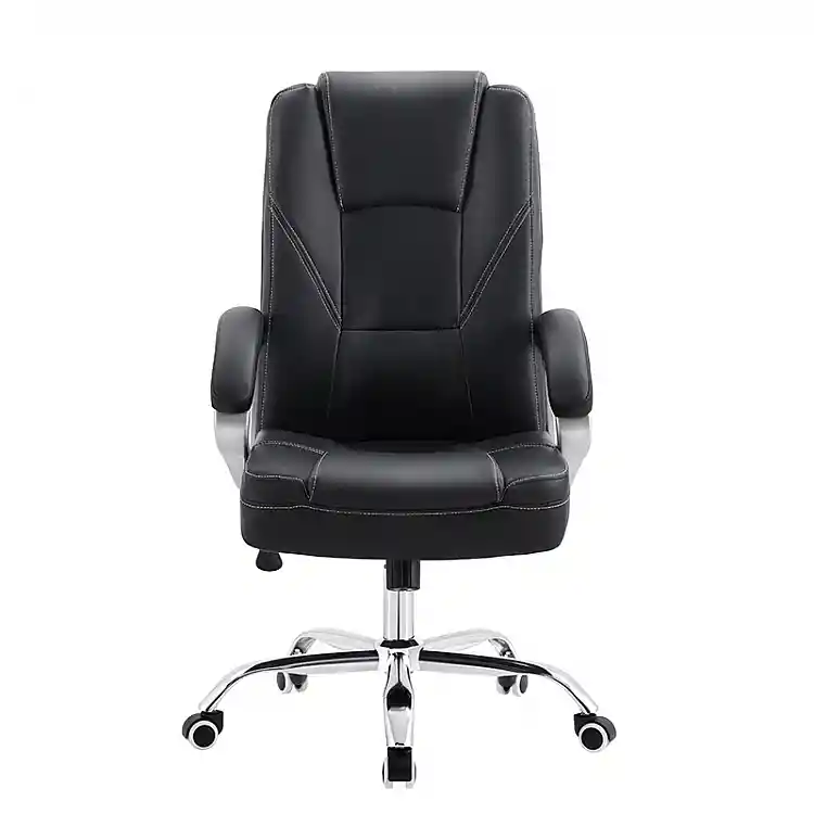 A9948 ΜΑΥΡO PU ΠΟΛΥΘΡΟΝΑ ΓΡΑΦΕΙΟΥ 61X80X50-108/60-118εκ.