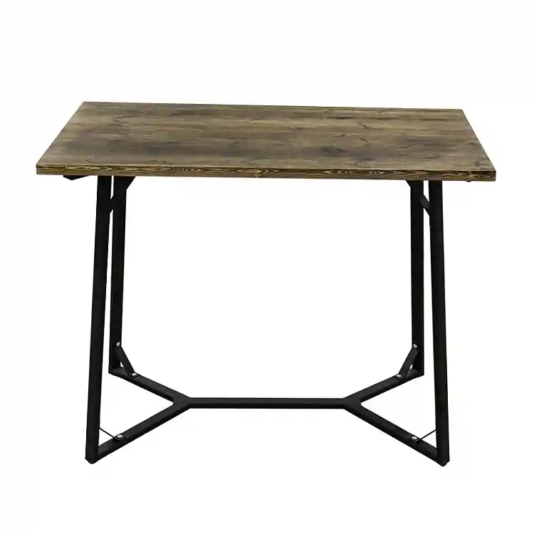 BISTRO ΤΡΑΠΕΖΙ BAR 120X65X108εκ. ΜΑΥΡΟ ΜΕΤΑΛΛΟ-ΞΥΛΟ
