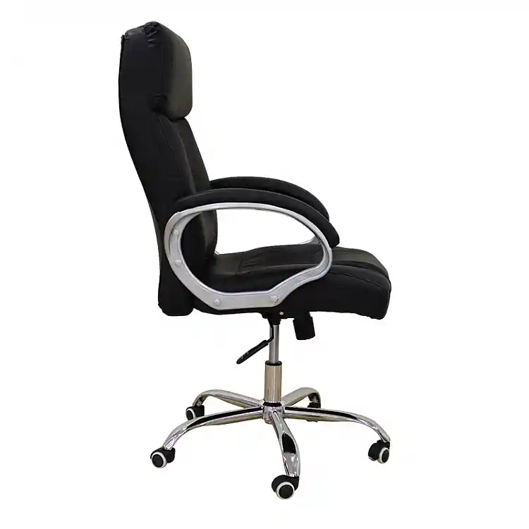 A9947 ΜΑΥΡO PU ΠΟΛΥΘΡΟΝΑ ΓΡΑΦΕΙΟΥ 62X76X50-110/60-120εκ.