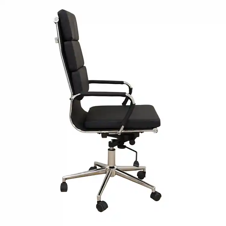 A9944 ΜΑΥΡΟ PU ΠΟΛΥΘΡΟΝΑ ΓΡΑΦΕΙΟΥ 55X60X51-115/61-125εκ.