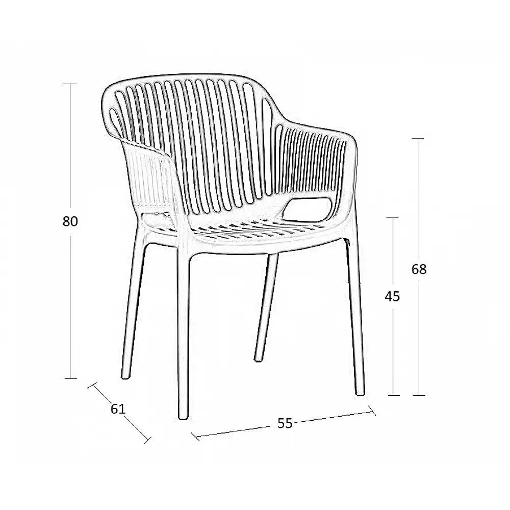 NOVA DARK GREY ΠΟΛΥΘΡΟΝΑ ΠΟΛ/ΝΙΟΥ 55X61X80εκ.
