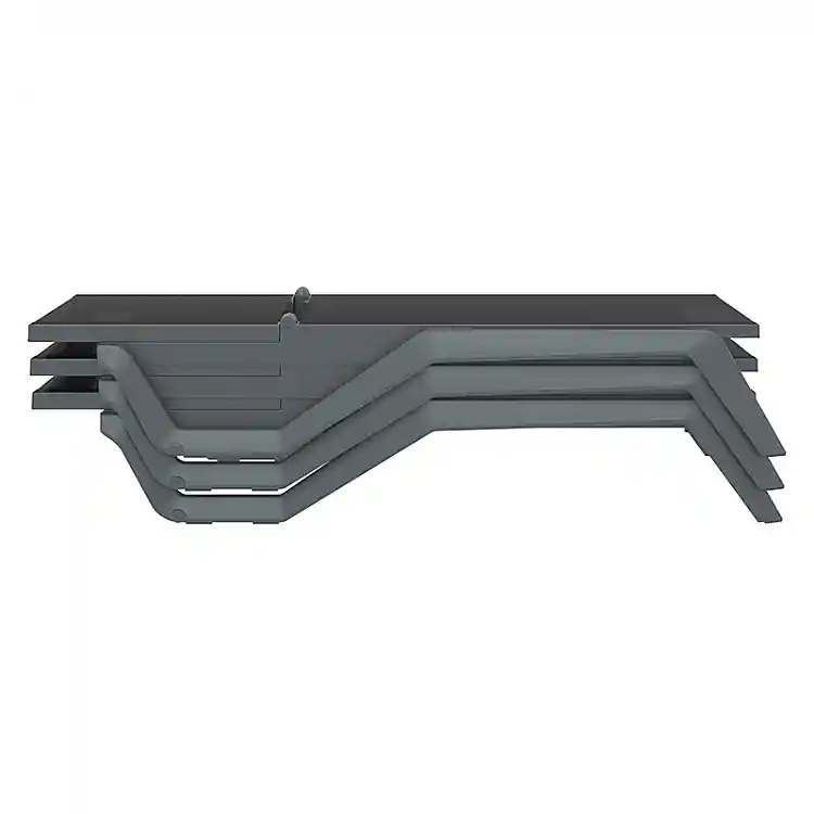RIO PRO ΞΑΠΛΩΣΤΡΑ DARK GREY/BLACK ΠΟΛ/ΝΙΟΥ 190X70X33εκ.