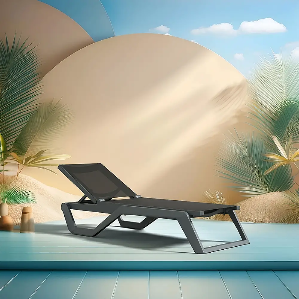 RIO PRO ΞΑΠΛΩΣΤΡΑ DARK GREY/BLACK ΠΟΛ/ΝΙΟΥ 190X70X33εκ.