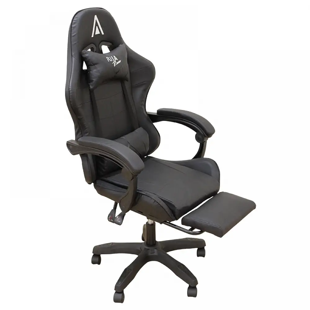 A9950 ΜΑΥΡΟ PVC ΠΟΛΥΘΡΟΝΑ GAMING/ΜΕ ΥΠΟΠΟΔΙΟ 61Χ62Χ45-118/54-127εκ.