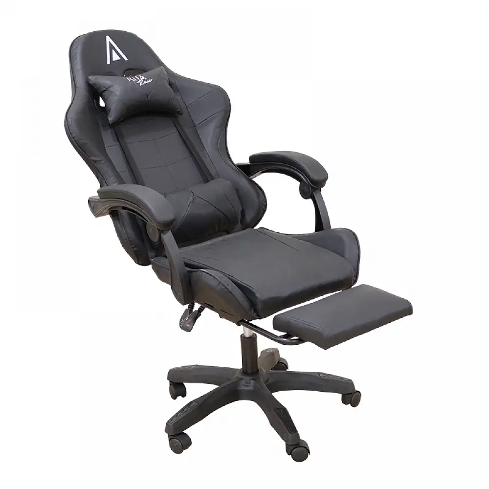 A9950 ΜΑΥΡΟ PVC ΠΟΛΥΘΡΟΝΑ GAMING/ΜΕ ΥΠΟΠΟΔΙΟ 61Χ62Χ45-118/54-127εκ.