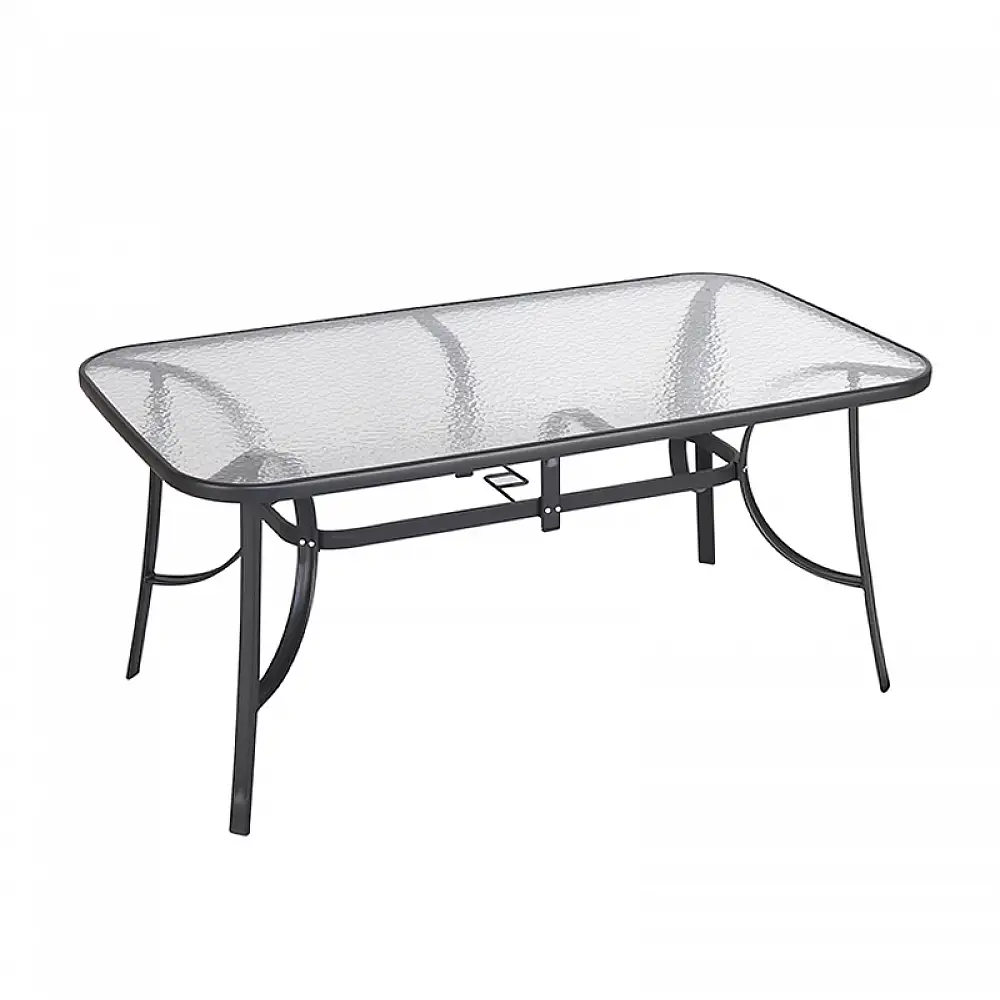 DENIM ΑΝΘΡΑΚΙ 150Χ90X71εκ. ΜΕΤΑΛΛΙΚΟ ΤΡΑΠΕΖΙ