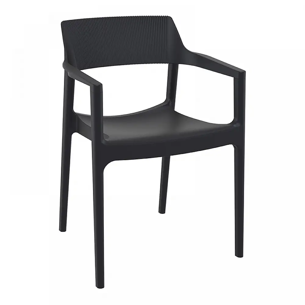 TULUM BLACK ΠΟΛΥΘΡΟΝΑ ΠΟΛ/ΝΙΟΥ 55X52X79εκ.