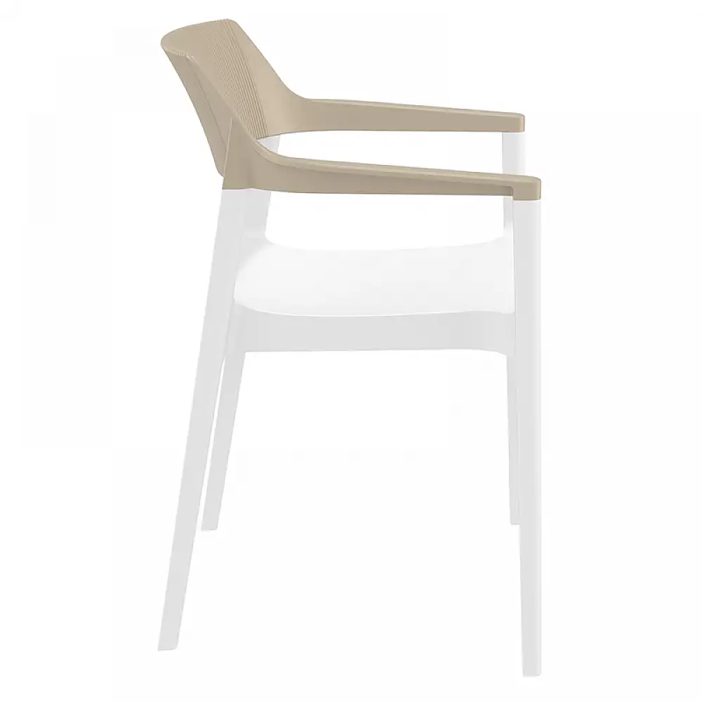 TULUM WHITE/TAUPE ΠΟΛΥΘΡΟΝΑ ΠΟΛ/ΝΙΟΥ 55X52X79εκ.