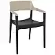 TULUM BLACK/TAUPE ΠΟΛΥΘΡΟΝΑ ΠΟΛ/ΝΙΟΥ 55X52X79εκ.