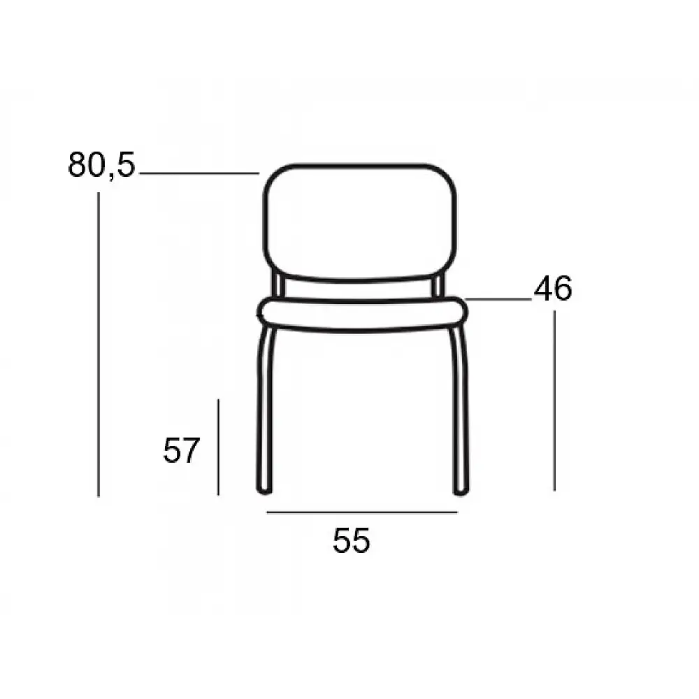 MILOS PP ΜΑΥΡΟ ΚΑΡΕΚΛΑ ΒΑΦΗΣ 55X57X80.5εκ.