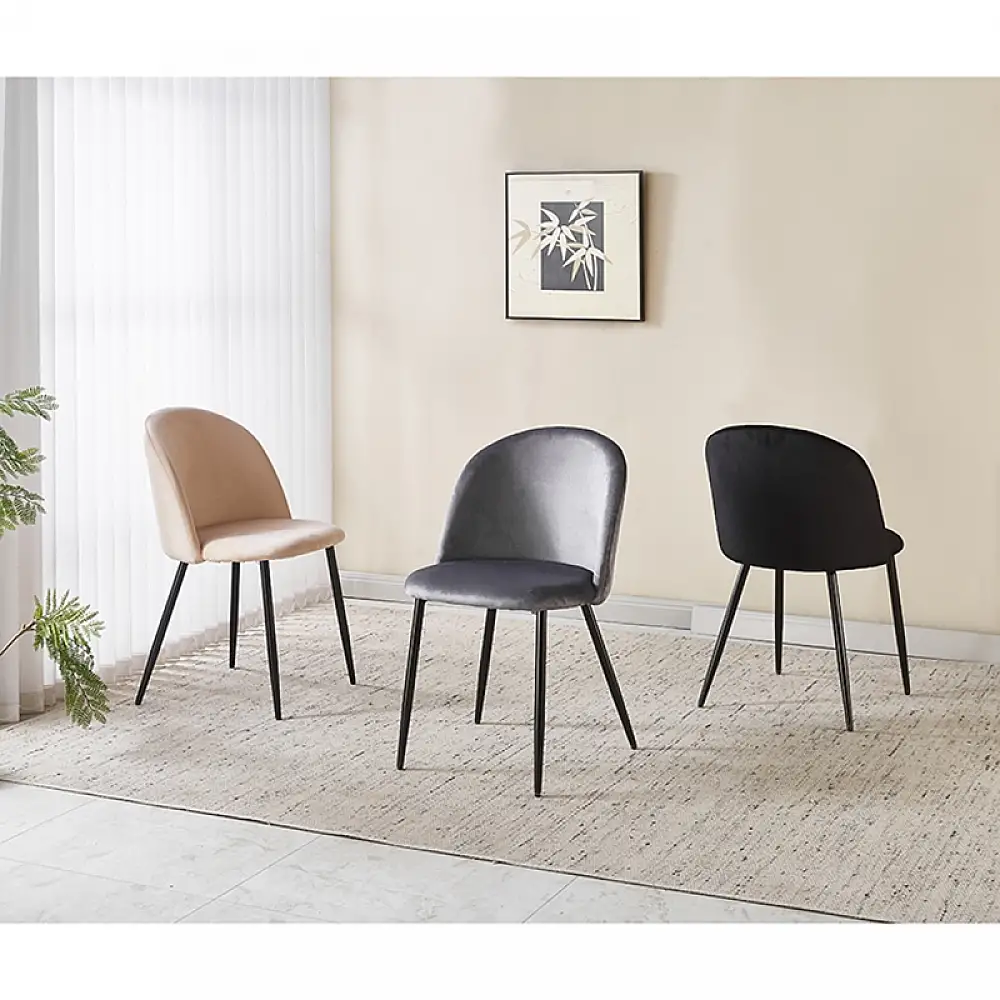 RIO GREY VELVET ΥΦΑΣΜΑ ΚΑΡΕΚΛΑ ΜΕΤΑΛΛΙΚΗ 50X52X81εκ.