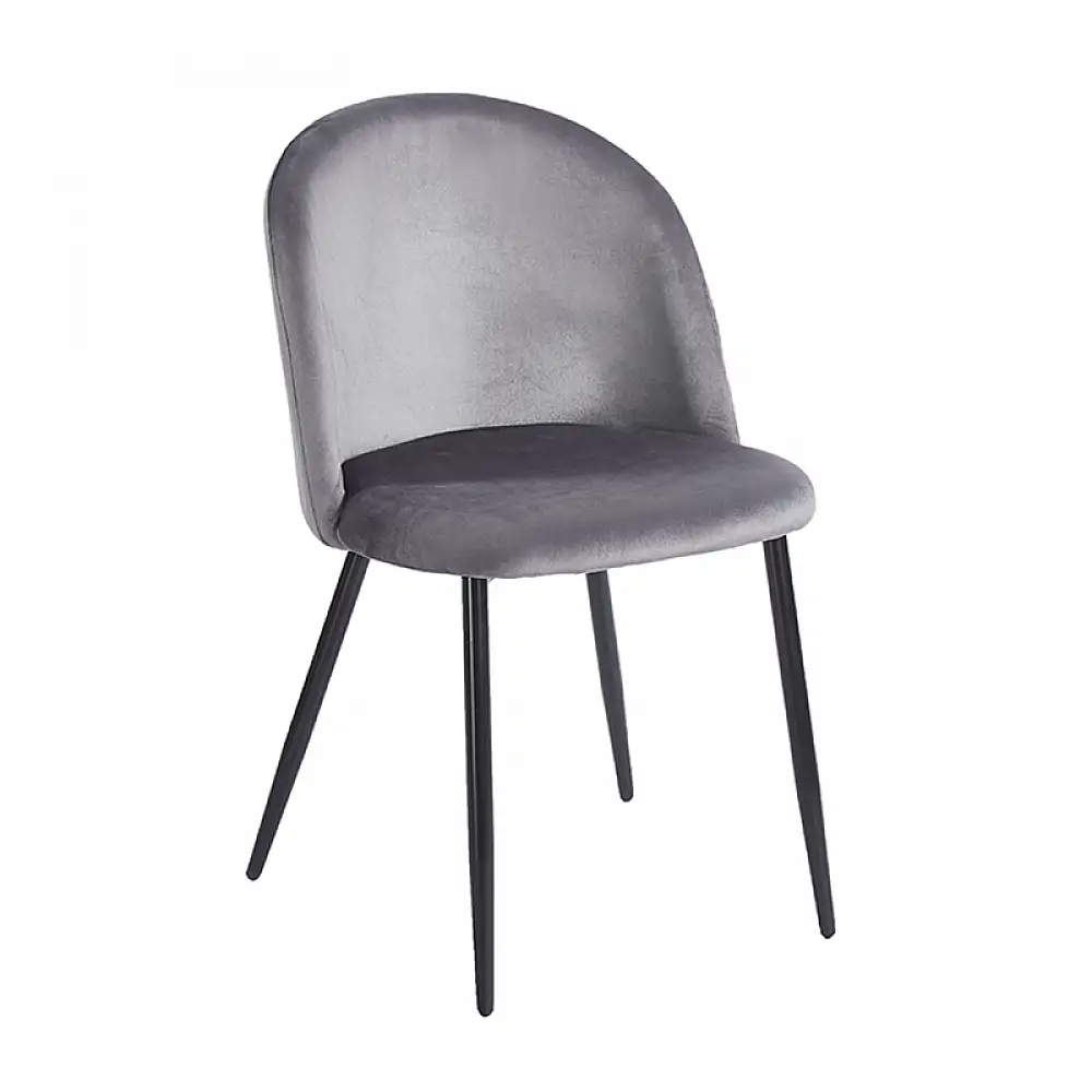 RIO GREY VELVET ΥΦΑΣΜΑ ΚΑΡΕΚΛΑ ΜΕΤΑΛΛΙΚΗ 50X52X81εκ.