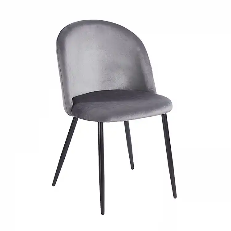 RIO GREY VELVET ΥΦΑΣΜΑ ΚΑΡΕΚΛΑ ΜΕΤΑΛΛΙΚΗ 50X52X81εκ.
