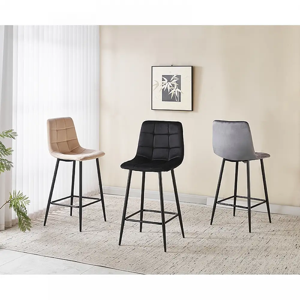 NORA BLACK VELVET ΥΦΑΣΜΑ 65εκ. ΣΚΑΜΠΟ ΜΕΤΑΛΛΙΚΟ 45X41X65-99εκ.