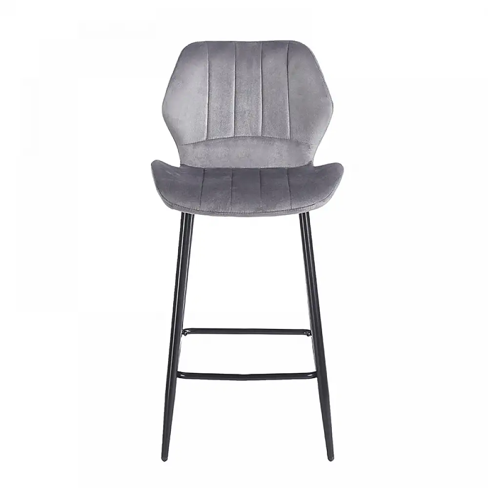 DYLAN GREY VELVET ΥΦΑΣΜΑ 65εκ. ΣΚΑΜΠΟ ΜΕΤΑΛΛΙΚΟ 46X45X65-95εκ.