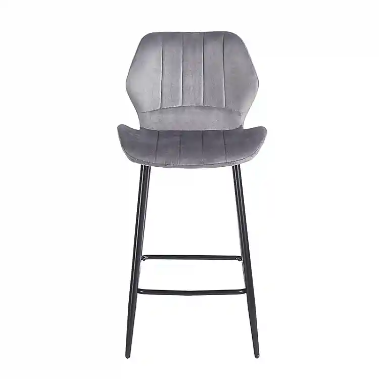DYLAN GREY VELVET ΥΦΑΣΜΑ 65εκ. ΣΚΑΜΠΟ ΜΕΤΑΛΛΙΚΟ 46X45X65-95εκ.
