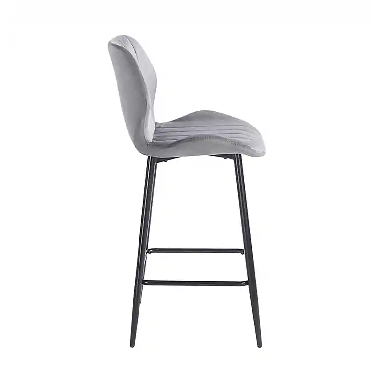DYLAN GREY VELVET ΥΦΑΣΜΑ 65εκ. ΣΚΑΜΠΟ ΜΕΤΑΛΛΙΚΟ 46X45X65-95εκ.