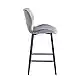 DYLAN GREY VELVET ΥΦΑΣΜΑ 65εκ. ΣΚΑΜΠΟ ΜΕΤΑΛΛΙΚΟ 46X45X65-95εκ.