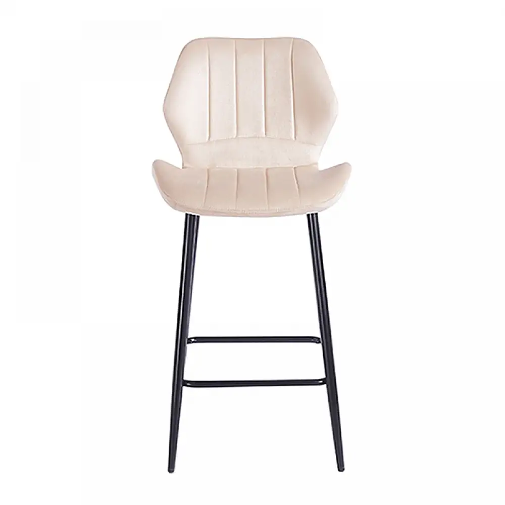 DYLAN BEIGE VELVET ΥΦΑΣΜΑ 65εκ. ΣΚΑΜΠΟ ΜΕΤΑΛΛΙΚΟ 46X45X65-95εκ.