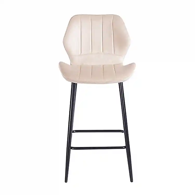 DYLAN BEIGE VELVET ΥΦΑΣΜΑ 65εκ. ΣΚΑΜΠΟ ΜΕΤΑΛΛΙΚΟ 46X45X65-95εκ.