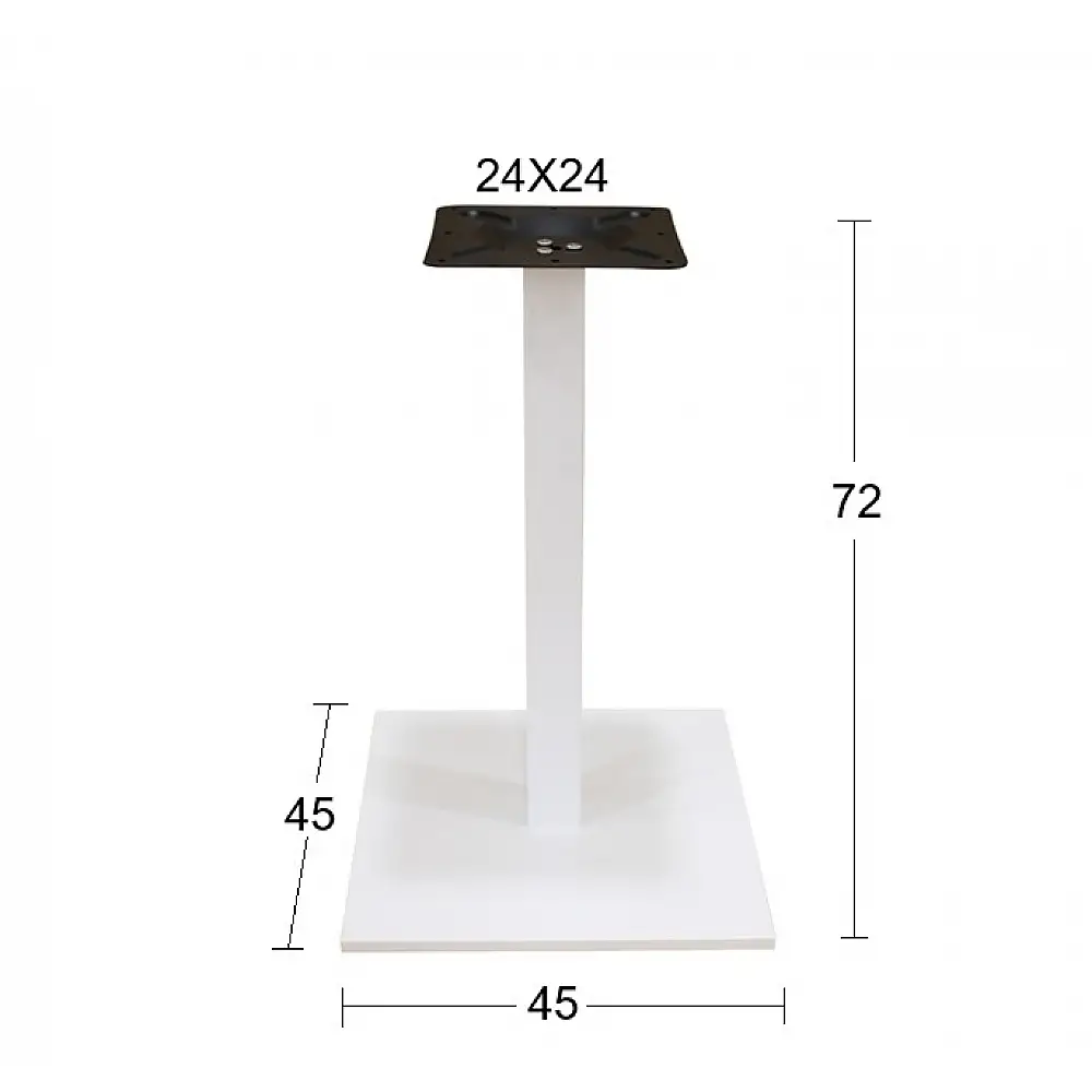 FLAT PROMO ΛΕΥΚΗ 45Χ45Χ72εκ.(Π/Ρ)ΒΑΣΗ ΜΕΤΑΛΛΙΚΗ ΜΕ ΡΕΓ/ΡΟΥΣ
