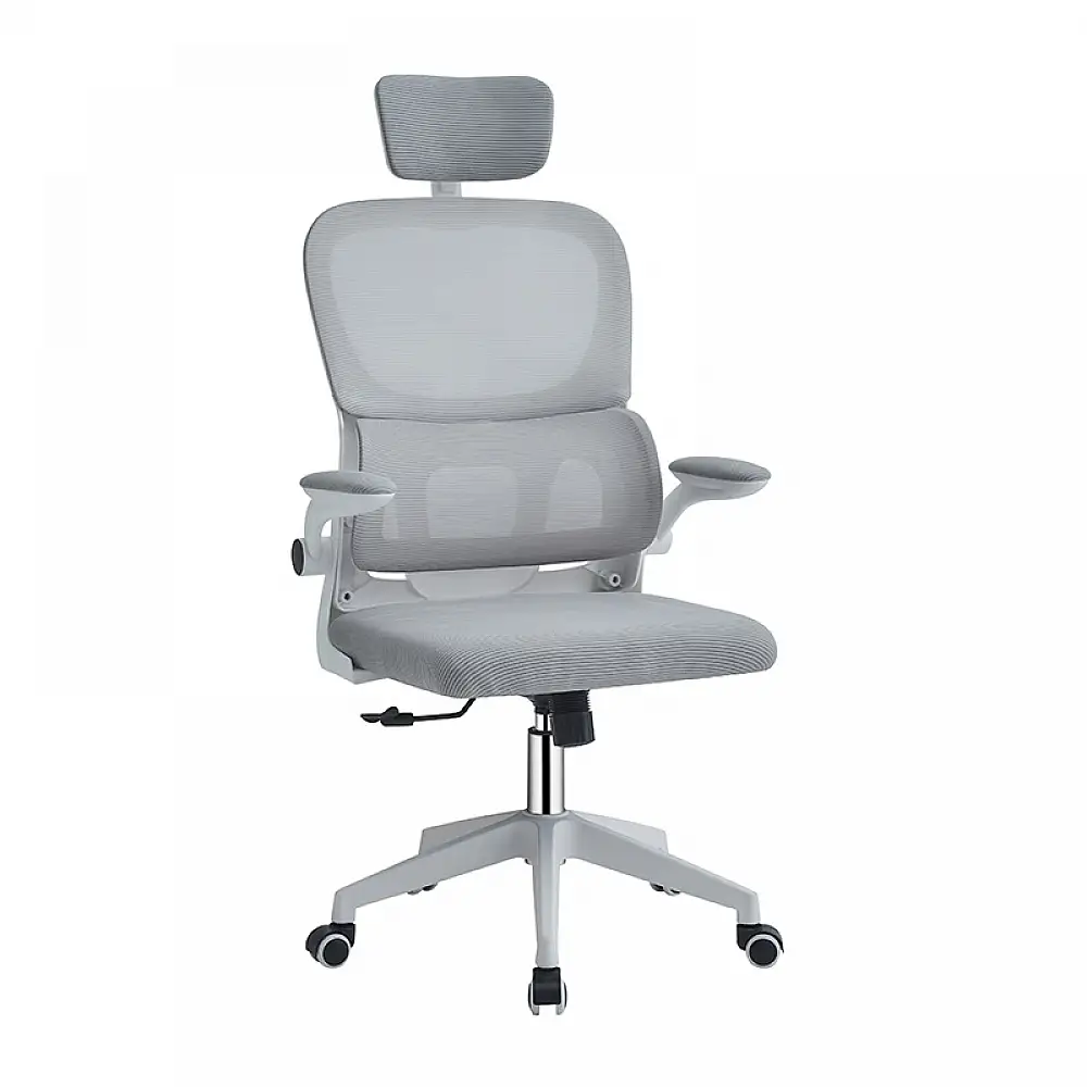 A9935 WHITE/GREY MESH ΚΑΡΕΚΛΑ ΓΡΑΦΕΙΟΥ 62Χ64Χ42-114/52-125εκ.